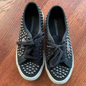 Superga Black Stud Sneakers